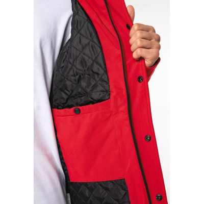 Men's hooded softshell lined parka